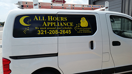 All Hours Appliance Lettering
