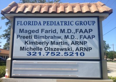Florida Pediatric Group Sign Lettering