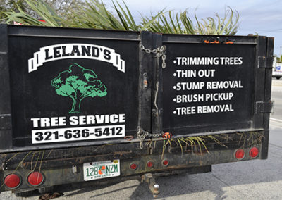 Leland's Tree Service Truck Lettering