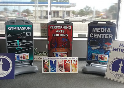 Ronald McNair Magnet School Sidewalk Signs and PVC Signs