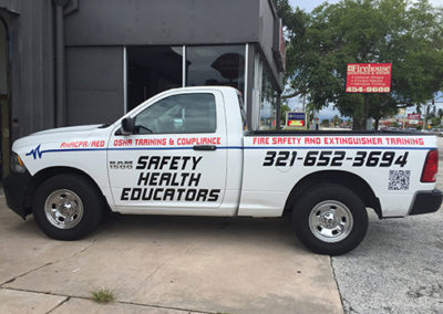 Safety Health Educators Truck Lettering