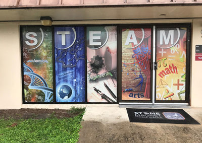 Stone Magnet Middle School Window Perf Graphics