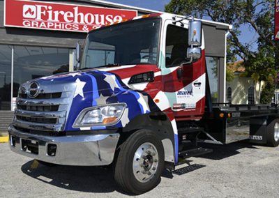 American Flag Tow Truck Wrap