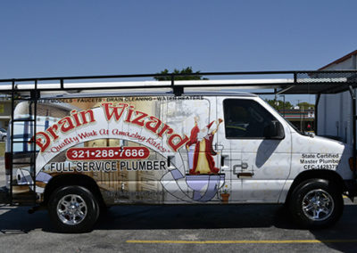 Drain Wizard Van Wrap